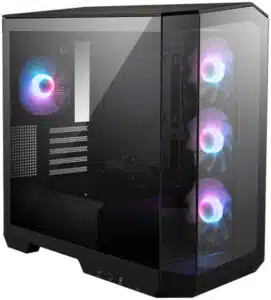 GABINETE MSI MICRO ATX MICRO TORRE 4 FAN CRISTAL TEMPLADO USBC ARGB MAG PANO M100R PZ - Imagen 3