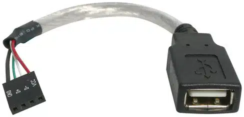 554363_7917229150 StarTech.com Cable de 15cm Adaptador Extensor USB 2.0 a IDC 4 pines - Conector a Placa Madre - Hembra a Hembra - Imagen 1