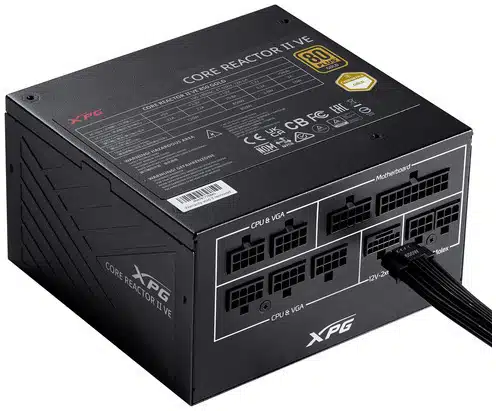 55b6461f130c21d9b0d2d8656e14197a8cd32ee3 FUENTE DE PODER ADATA XPG COREREACTORIIVE 750W GOLD COMPATIBLE ATX 3.1 12V 2X6 NEGRA COREREAC - Imagen 1