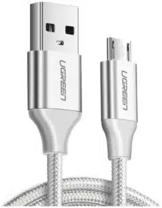 Ugreen 60151 cable USB 1 m USB A Micro-USB B 0.48 Gbit/s Blanco
