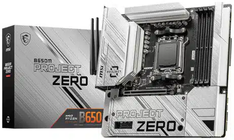 5de5e11e7ef3523b6ca5e91b822ad6a199f13da3 MSI B650M PROJECT ZERO placa base AMD B650 Enchufe AM5 Micro ATX - Imagen 1