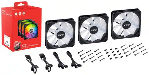 6329e91265d2ac0c4dca0b887ee24cb3616dfe4d VENTILADOR ADATA XPG VENTO R 120MM ARGB 4 PIN PWM 1600RPM NEGRO VENTOR120ARGBPWM3C BKCWW - Imagen 1