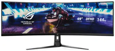 MONITOR GAMER ASUS ROG STRIX XG49VQ /49 /3840X1080 /TR 4MS /144HZ /2X HDMI /DP /ALTAVOCES /VESA /FREESYNC PREMIUM PRO /CURVO