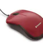 Mouse VERBATIM Silencioso Alámbrico Óptico - Rojo - Imagen 2