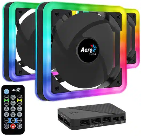 74932500_5788240594 Aerocool Edge 14 Pro Gabinete de la computadora Ventilador 14 cm Negro - Imagen 1