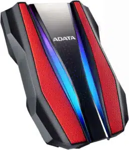 DISCO DURO EXTERNO ADATA AHD770G 1TB ROJO USB 3.2 RGB RESISTENTE A GOLPES AHD770G 1TU32G1 CRD - Imagen 2