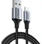 Ugreen UG-60156 1 m Negro, Plata