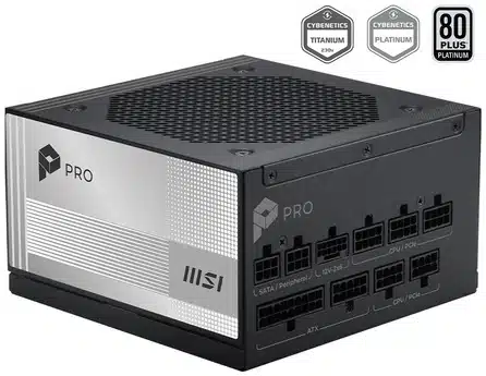 7c59057f668d19914167a732227fdd4c2aa176a4 FUENTE DE PODER MSI FULL MODULAR PRO A1000PL PCIE5 1000W 80PLUS PLATINO PRO A1000PL PCIE5 - Imagen 1