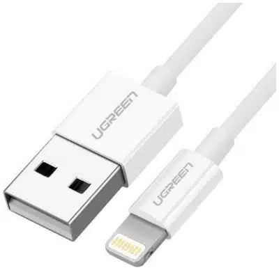 82662449_3400277543 Ugreen cable USB 2.0 A lightning 2m, 5V/2.4A iPhone 7 / 7plus / 6S/ 6 / 6 Plus, iPhone 5s/5c/5, iPad Mini/Mini 2, iPad 1 m Blanco - Imagen 1