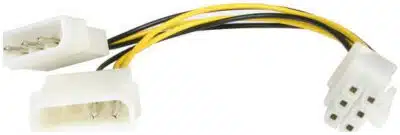 StarTech.com Cable de 15cm Adaptador de Alimentación LP4 Molex a PCI Express de 6 Pines para Tarjeta de Video - Imagen 2