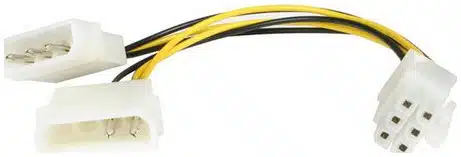882642-startech.com_ StarTech.com Cable de 15cm Adaptador de Alimentación LP4 Molex a PCI Express de 6 Pines para Tarjeta de Video - Imagen 1
