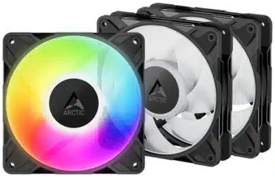 ARCTIC Freezer P12 Pro A-RGB Gabinete de la computadora Ventilador 12 cm Negro, Blanco 3 pieza(s)