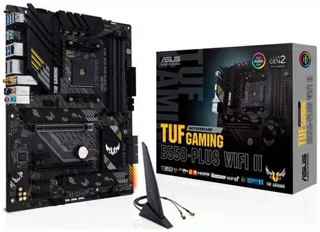 9215333cb958e94551645fbf0e359fb75e07ec6d MB ASUS TUF GAMING B550 PLUS WIFI II ATX AM4 4DDR4 128GHZ 4866MHZ HDMI WIFI 6 - Imagen 1