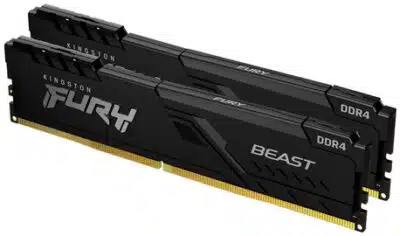MEMORIA RAM DIMM KINGSTON FURY BEAST  32GB KIT2X16GB DDR4 3200MTS CL16 KF432C16BB1K2 32