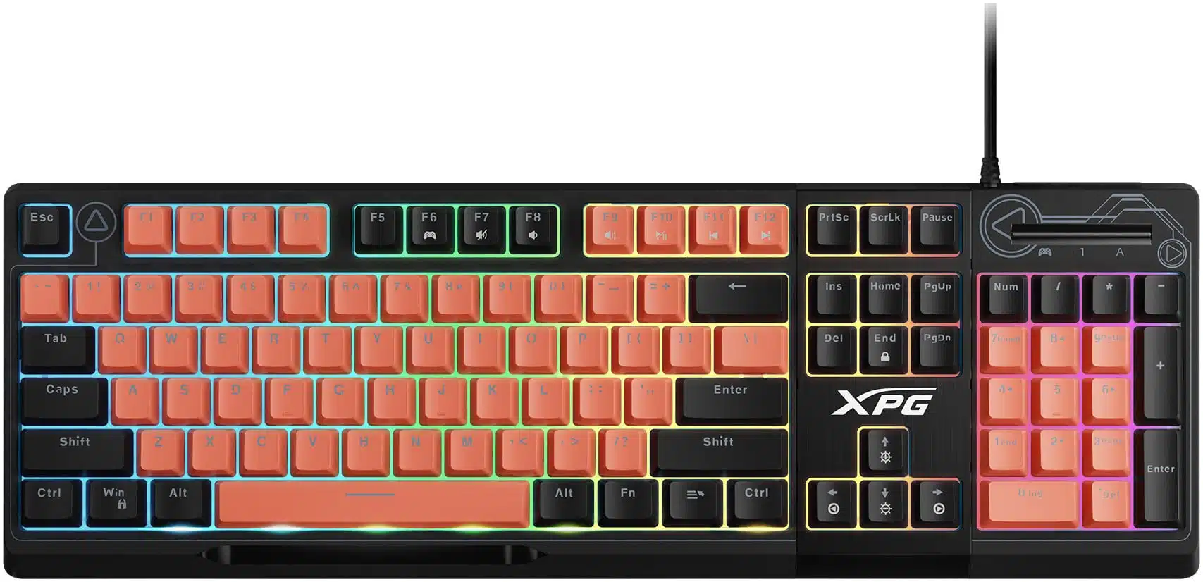 944be8f6618daadd599f1ca322b92f16 XPG SEEKER MERA EDITION teclado Juego USB QWERTY Inglés Negro - Imagen 1