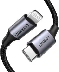 Ugreen 60759 cable de teléfono móvil Negro, Plata 1 m USB C Lightning - Imagen 2