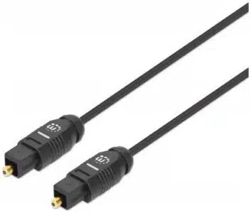 Cable Manhattan Audio Digital Óptico Toslink M-M 1m Color Negro - Imagen 2