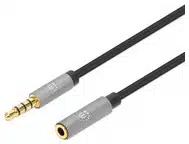 96796510_8860663332 MANHATTAN 356022 CABLE AUDIO ESTEREO 5MM EXTEN M H 0M NEGRO - Imagen 1