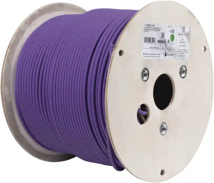 Bobina de Cable U/UTP de 4 Pares, Z-MAX, Cat6A, Soporte de Aplicaciones 10GBase-T, LS0H, Color Violeta, 305 Metros (1000 Pies)