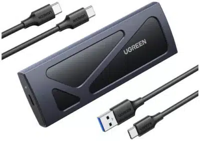 Ugreen 15512 caja para disco duro externo Carcasa para SSD Negro, Gris M.2