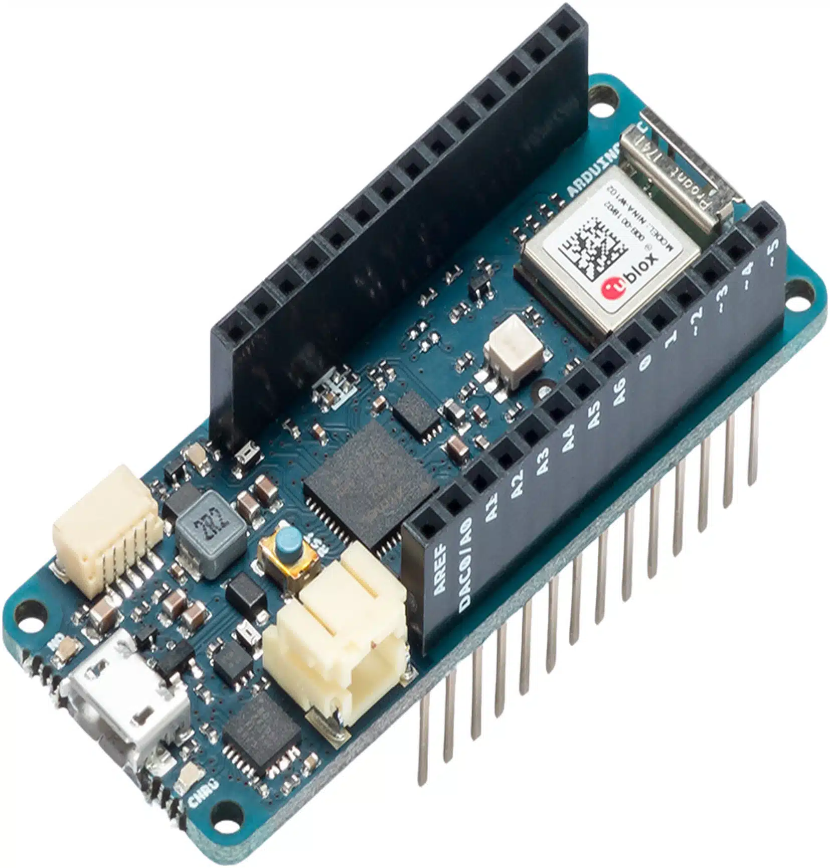 Placa de Desarrollo IoT / Arduino MKR WiFi 1010 / Procesador SAMD21 Cortex-M0+ 48 MHz / Módulo WiFi Nina W102 ESP32 / Bluetooth 5.0 BLE / Chip Criptográfico ATECC508 / Compatibilidad Arduino Cloud Placa de Desarrollo IoT / Arduino MKR WiFi 1010 / Procesador SAMD21 Cortex-M0+ 48 MHz / Módulo WiFi Nina W102 ESP32 / Bluetooth 5.0 BLE / Chip Criptográfico ATECC508 / Compatibilidad Arduino Cloud - Imagen 1