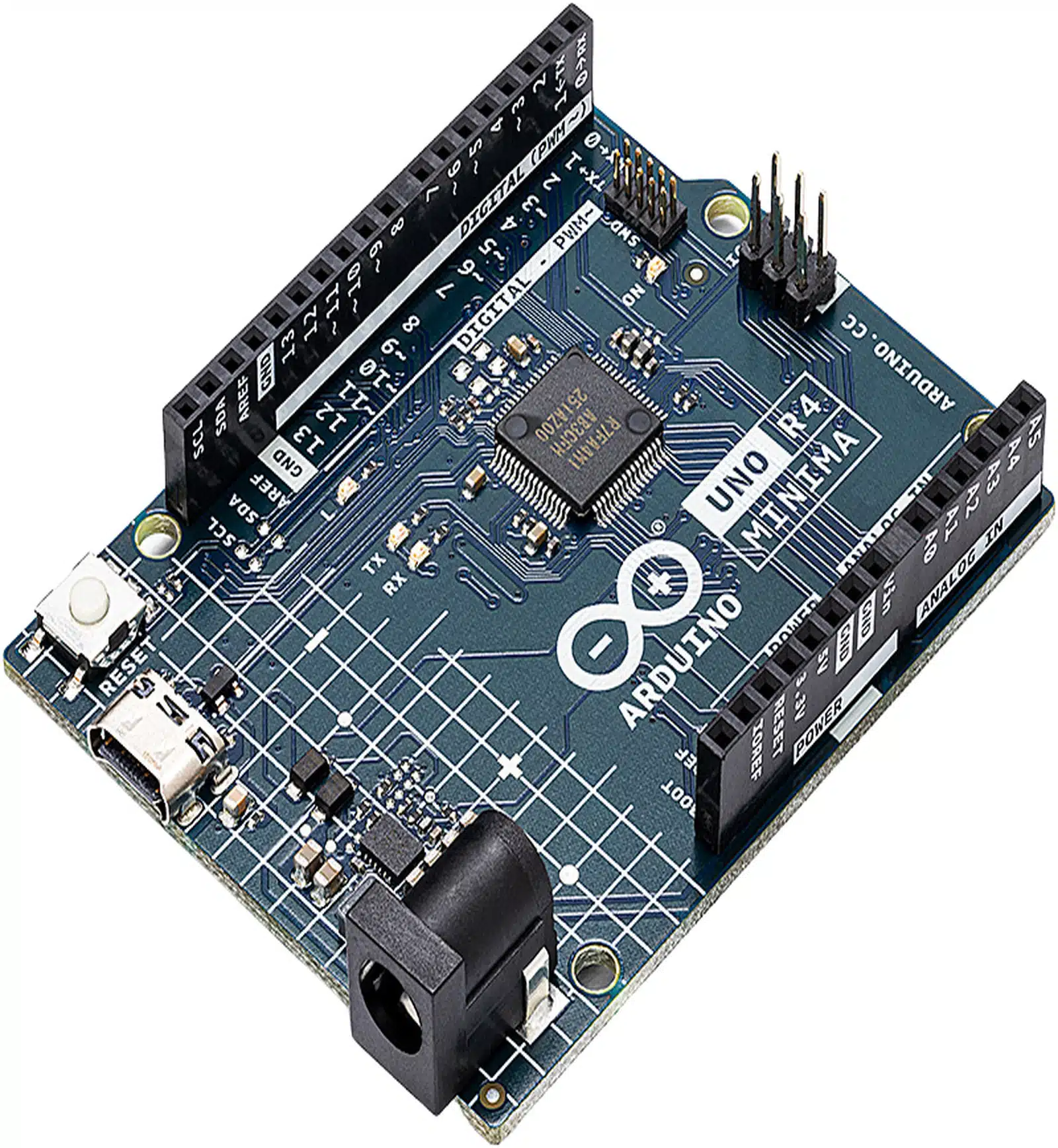 Placa Desarrollo Arduino UNO R4 Minima / Microcontrolador Renesas RA4M1 32-bit Cortex-M4 / 48 MHz / 256 kB Flash / 32 kB SRAM / 14 Digital I/O / 6 Analog Inputs / USB-C / Compatible con Shields UNO Placa Desarrollo Arduino UNO R4 Minima / Microcontrolador Renesas RA4M1 32-bit Cortex-M4 / 48 MHz / 256 kB Flash / 32 kB SRAM / 14 Digital I/O / 6 Analog Inputs / USB-C / Compatible con Shields UNO - Imagen 1