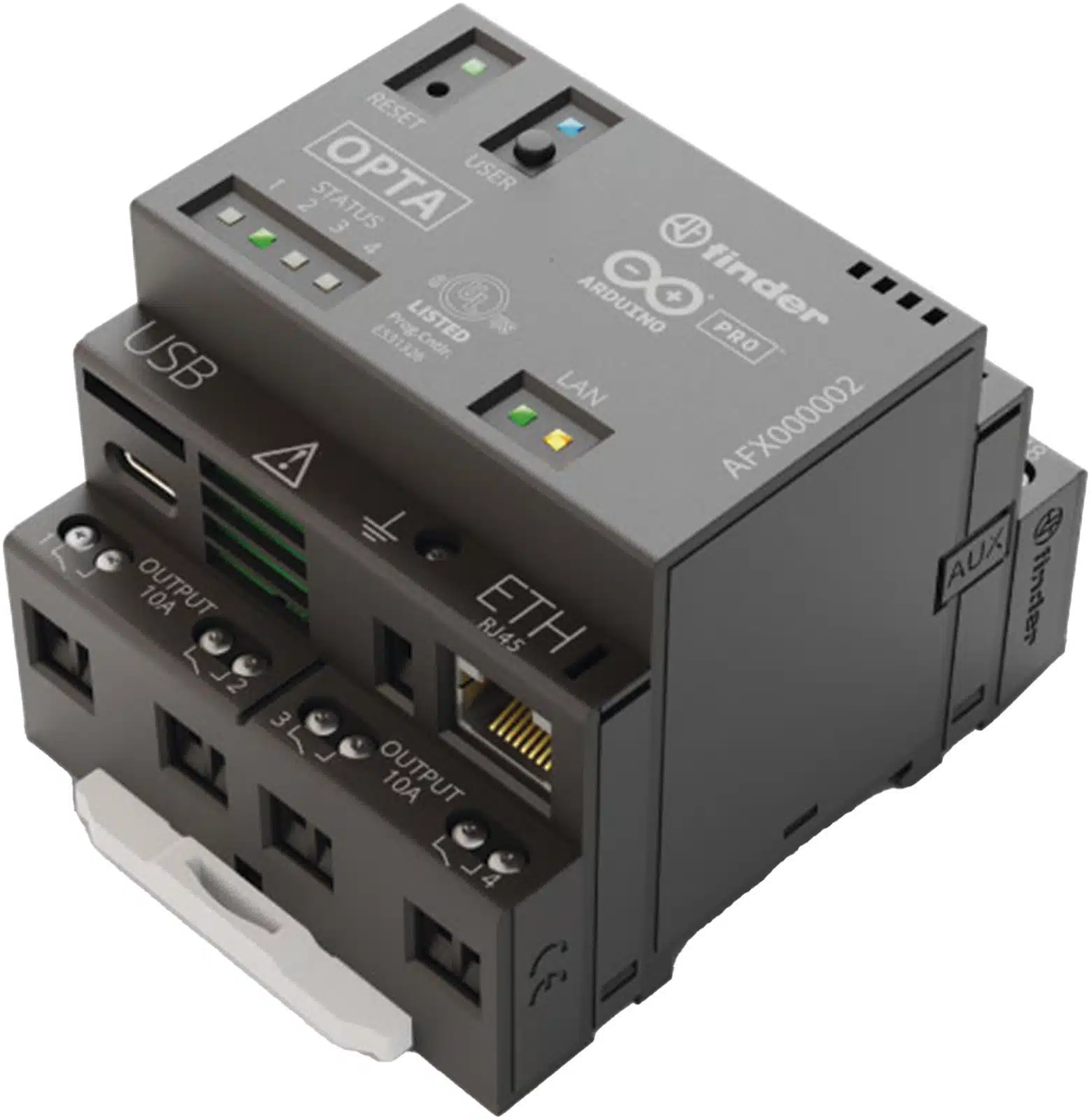 PLC Industrial Arduino Opta / Micro PLC IoT / Dual-core STM32H747XI / 8 Entradas Analógicas-Digitales / 4 Relés 10A / Ethernet / RS-485 / WiFi / Bluetooth / Programación IEC-61131-3 / IP20 PLC Industrial Arduino Opta / Micro PLC IoT / Dual-core STM32H747XI / 8 Entradas Analógicas-Digitales / 4 Relés 10A / Ethernet / RS-485 / WiFi / Bluetooth / Programación IEC-61131-3 / IP20 - Imagen 1