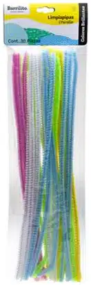 BRPLIIAB001_zoom Limpiapipas Barrilito Colores Brillantes Bolsa C/30 Pzas - Imagen 1