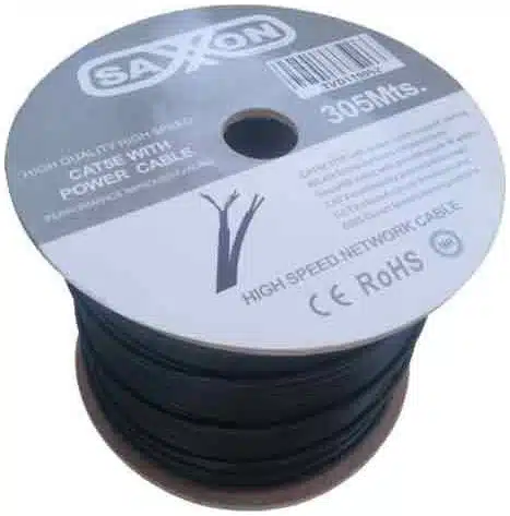 CABSAX100_full Bobina de cable para uso exterior - especial para conexión de cámaras, cable de aluminio revestido de cobre SAXXON OUTP5ECCAEXT2E - Imagen 1