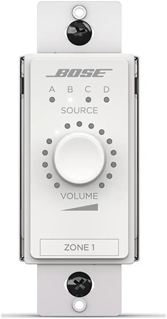 Control de volumen Digital | Selector de Fuente de Audio (A/B/C/D) | ControlCenter | Blanco Control de volumen Digital | Selector de Fuente de Audio (A/B/C/D) | ControlCenter | Blanco - Imagen 1