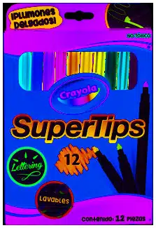 CRPMACAB002_zoom Plumones Crayola SuperTips con 12 piezas - Imagen 1