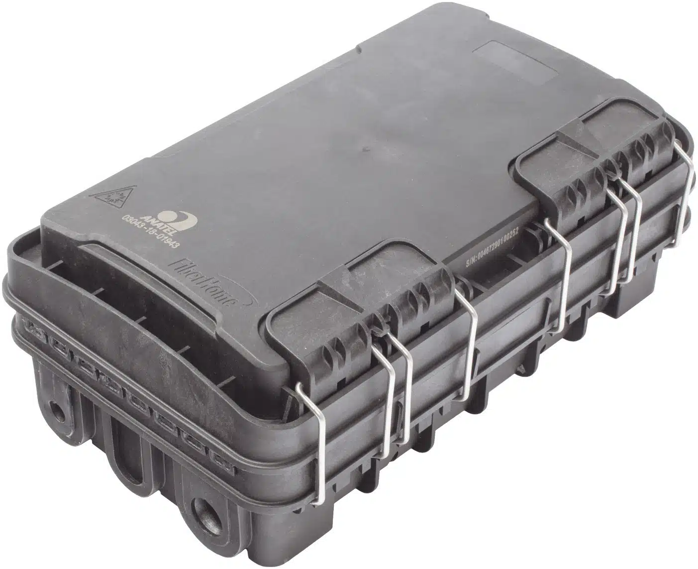 Caja de Distribución de Fibra Óptica para 24 Empalmes, con 8 acopladores SC/APC simplex, Exterior IP65, Color Negro Caja de Distribución de Fibra Óptica para 24 Empalmes, con 8 acopladores SC/APC simplex, Exterior IP65, Color Negro - Imagen 1