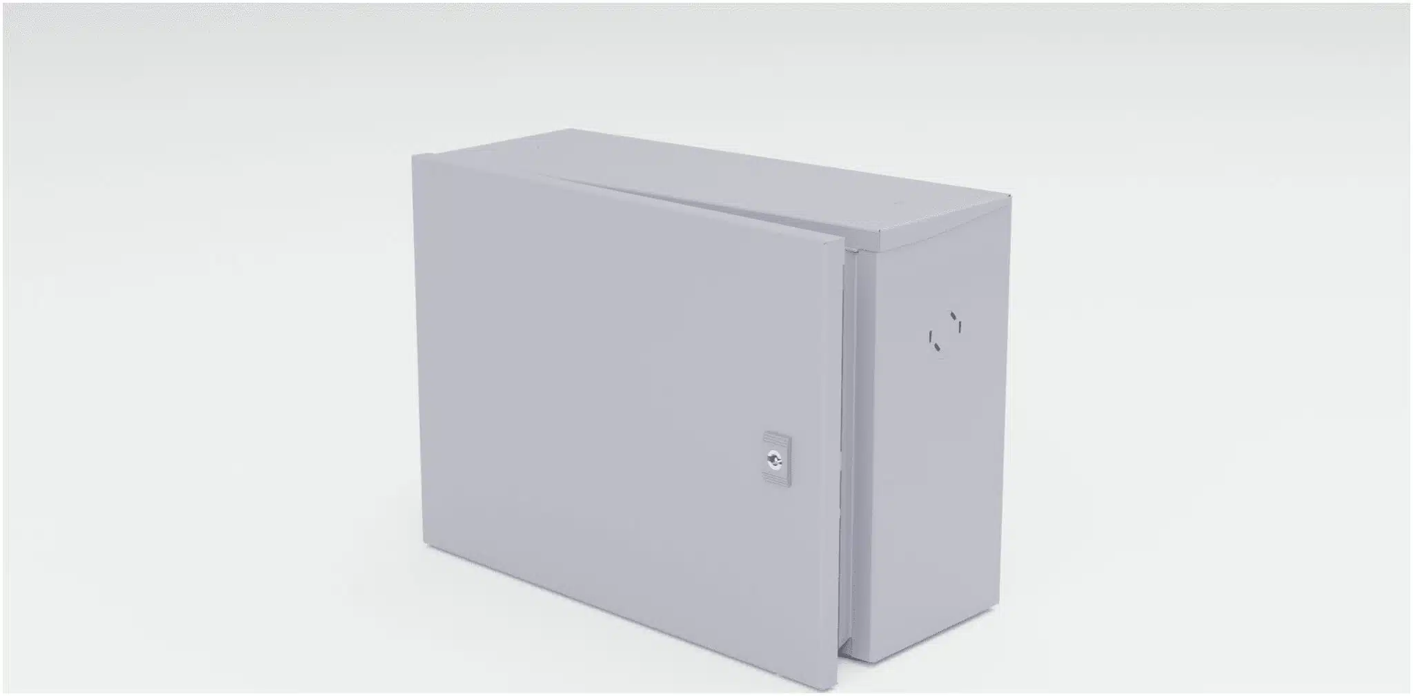 Gabinete para instalación de 1 Batería , Fabricado en Lámina Galvanizada, Accesorios para poste (No incluidos) Gabinete para instalación de 1 Batería , Fabricado en Lámina Galvanizada, Accesorios para poste (No incluidos) - Imagen 1