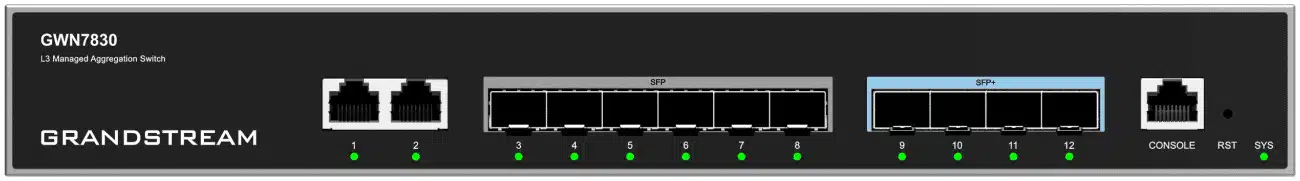 Switch de Agregación Capa 3 GWN7830 / 2 Puertos Gigabit Ethernet / 6 Puertos Gigabit SFP / 4 Puertos 10Gigabit SFP+ / QoS Integrada / Soporte IPv6 e IPv4 / Seguridad Avanzada / Stacking / Switch de Agregación Capa 3 GWN7830 / 2 Puertos Gigabit Ethernet / 6 Puertos Gigabit SFP / 4 Puertos 10Gigabit SFP+ / QoS Integrada / Soporte IPv6 e IPv4 / Seguridad Avanzada / Stacking / - Imagen 1