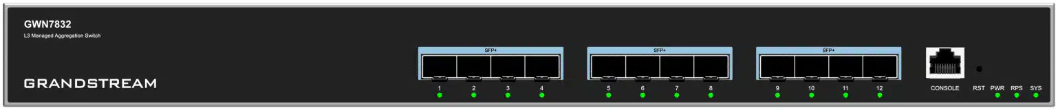 Switch de Agregación Capa 3 / 12 Puertos 10Gigabit SFP+ / QoS Integrada / Soporte IPv6 e IPv4 / Seguridad Avanzada / Stacking / Switch de Agregación Capa 3 / 12 Puertos 10Gigabit SFP+ / QoS Integrada / Soporte IPv6 e IPv4 / Seguridad Avanzada / Stacking / - Imagen 1