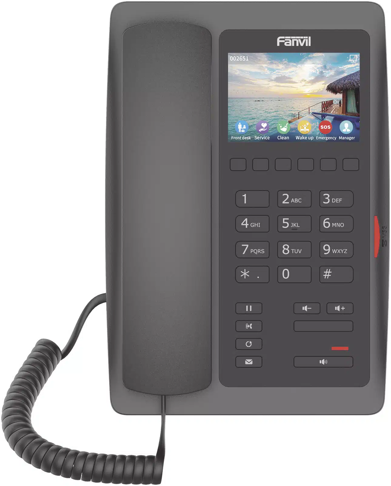 (H5W Color Negro)Teléfono IP WiFi para Hotelería, profesional de gama alta con pantalla LCD de 3.5 pulgadas a color, 6 teclas programables para servicio rápido (Hotline) PoE (H5W Color Negro)Teléfono IP WiFi para Hotelería, profesional de gama alta con pantalla LCD de 3.5 pulgadas a color, 6 teclas programables para servicio rápido (Hotline) PoE - Imagen 1