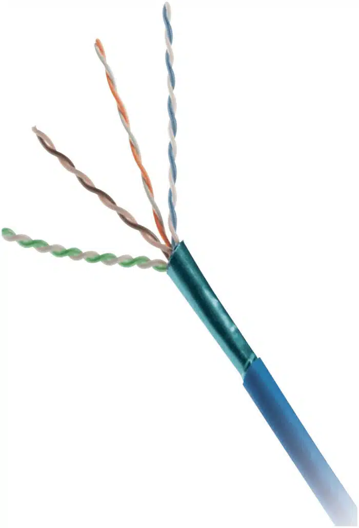 Bobina de Cable UTP de 4 Pares, Cat6A, 23 AWG, CMP (Plenum), Color Azul, 305 Metros (1000 Pies)