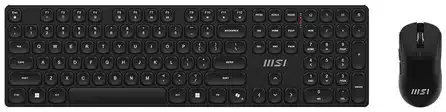 a0dbfa8f07fd724d5e71bb2d01f238499ded4894 MSI FORGE K210 WIRELESS COMBO teclado Ratón incluido Hogar / Oficina USB Negro - Imagen 1