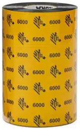 a18f787206e2a562b3dd3f312054f3964a20bb76 Cinta de Cera Zebra 110mm x 450m 6000 Núcleo de 25 mm Caja con - Imagen 1