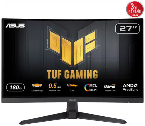 a6e49f2af7b03fcbc31671375cdb76f2d4abf1df MONITOR GAMER ASUS TUF VG27WQ3B /27 /2560X1440 /0.5MS /180HZ /2X HDMI /DP /VESA /ALTAVOCES /FREESYNC /CURVO - Imagen 1