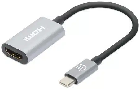 ab70403764a8ed66791c722efa9e673ef634ab1a Manhattan 153973 adaptador de cable de vídeo 0.11 m USB Tipo C HDMI Gris - Imagen 1