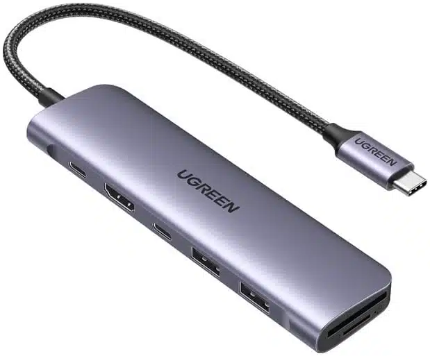 b18331acd098a3bb62ba82e67e3f7579 Ugreen 15214 base para laptop o replicador de puertos Alámbrico USB 3.2 Gen 1 (3.1 Gen 1) Type-C Lila, Metálico - Imagen 1