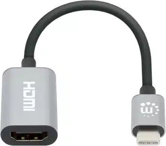 Manhattan 153973 adaptador de cable de vídeo 0.11 m USB Tipo C HDMI Gris - Imagen 4