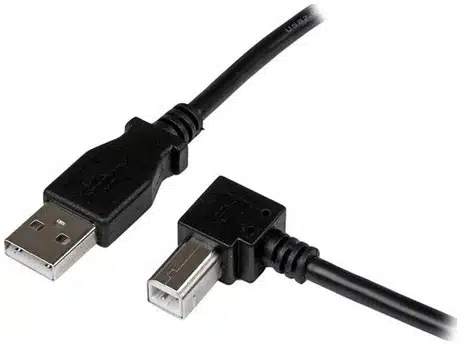 beab278b0d9d743b9edb61882733381b69152d52 StarTech.com Cable Adaptador USB 3m para Impresora Acodado - 1x USB A Macho - 1x USB B Macho en Ángulo Derecho - Imagen 1