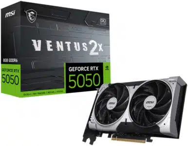 MSI GEFORCE RTX 5050 8G VENTUS 2X OC tarjeta gráfica NVIDIA 8 GB GDDR6 - Imagen 2
