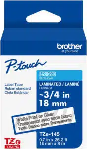 Cinta Laminada Brother Estandar Texto blanco sobre cinta - Imagen 2