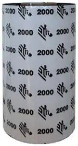 Cinta de cera Zebra 110 mm x 300m (4.33pulg x 984pies) 2000