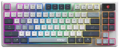 Teclado Gamer MSI Forge GK600 TKL Wireless Sky LED RGB Mecánico
