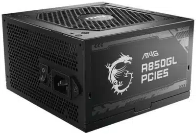 MSI MAG A850GL PCIE5 unidad de fuente de alimentación 850 W 20+4 pin ATX ATX Negro
