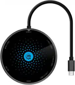 Docking Manhattan USB-C a HDMI USB-C PD 3xUSB-A Lector Tarjetas - Imagen 5